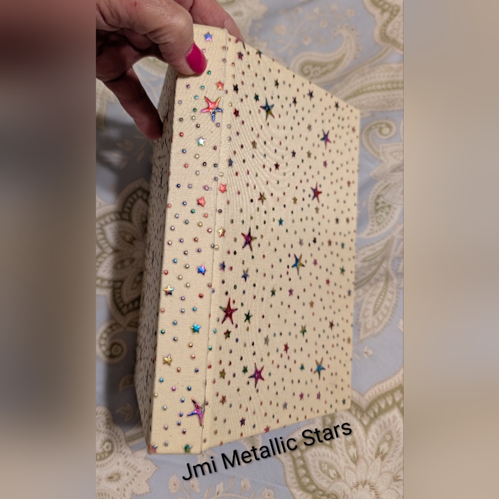 Jmi Metallic Star Studded Cream Clear Pages Journal - Barnes & Noble NWOT